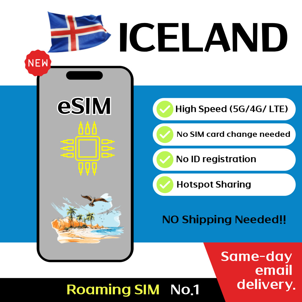 Iceland + Europe Travel eSIM - Orange,  30 Days - 12GB / 100GB, Unlimited
