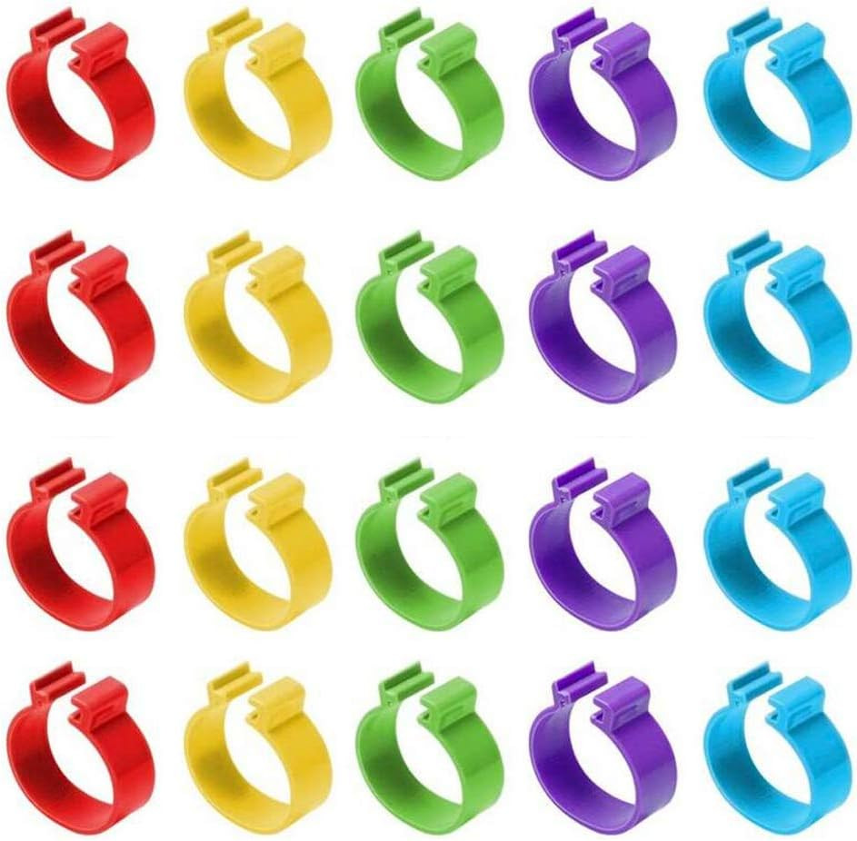 50 Pieces 25 mm Chicken Leg Rings Chicken Identification Leg Bands Rings Poul...