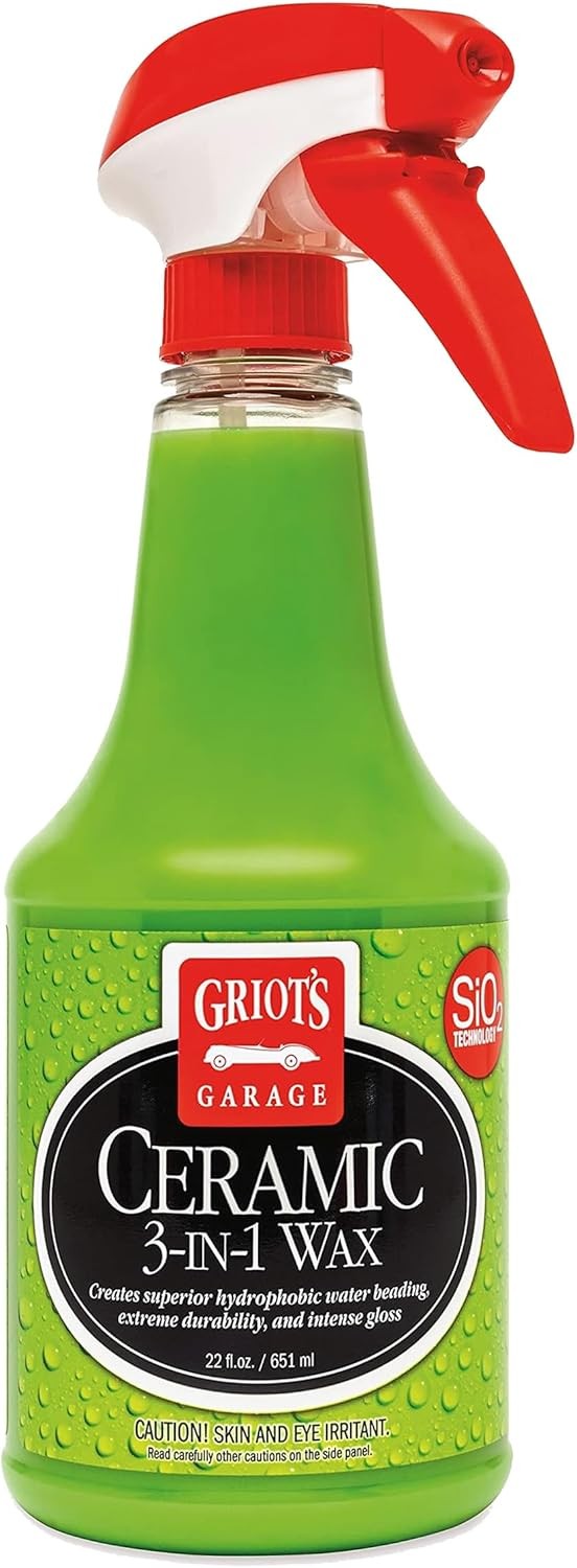 Griot’s Garage Ceramic 3-in-1 Wax, SiO2 Spray for Cars, Trucks, and RV’s,...