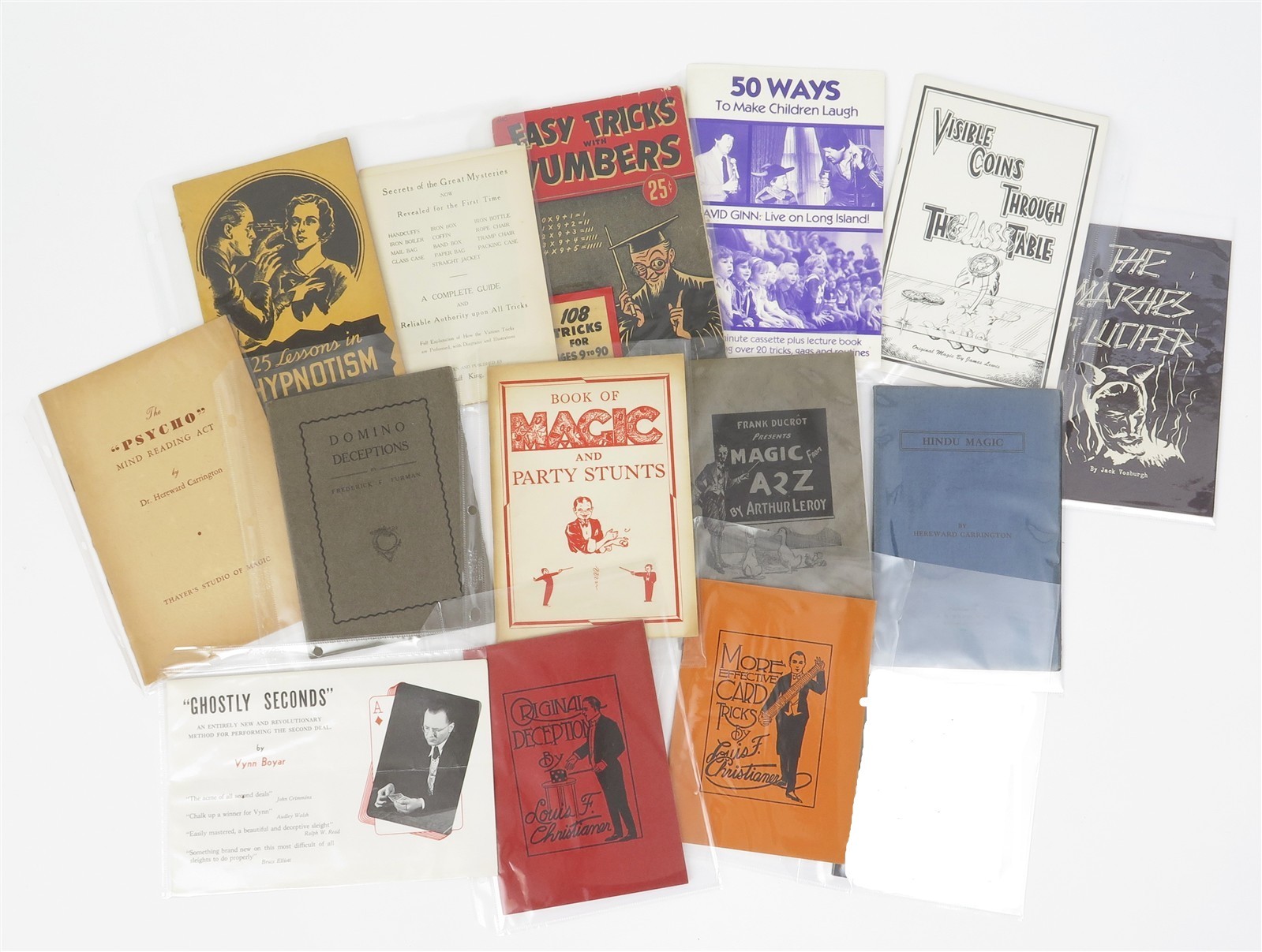 Lot of 14 Magic Booklets Collection of Various Authors, Ages, Methods & Tricks