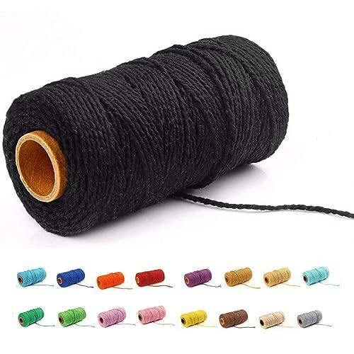 (109 Yards/1.5mm/35 Colors Optional) Macrame Cord Craft 1.5mm×109yards Black