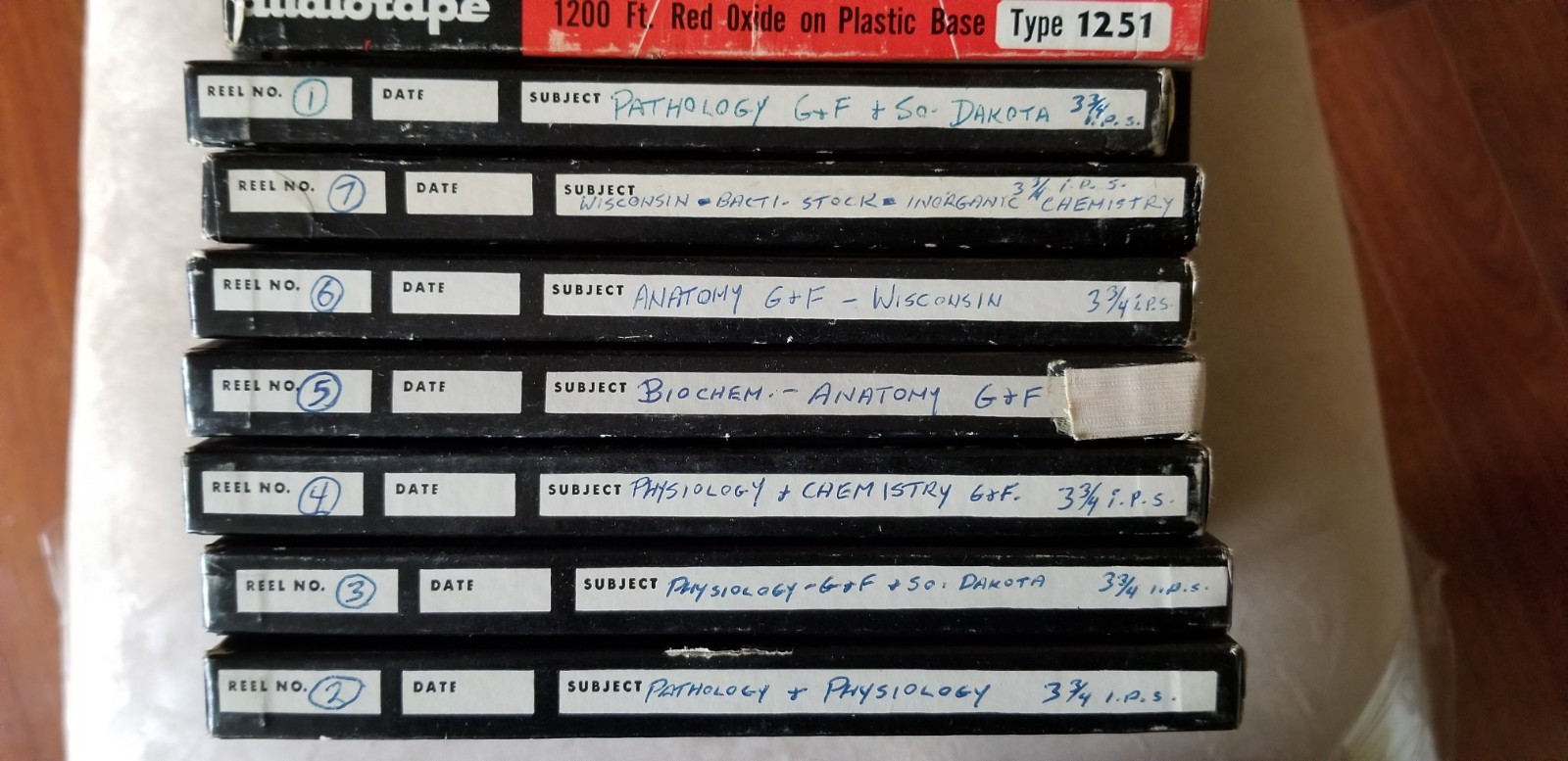 7 Reels of Medical Films & 2 Magnetic Tape with Vintage Medical Carrying Case