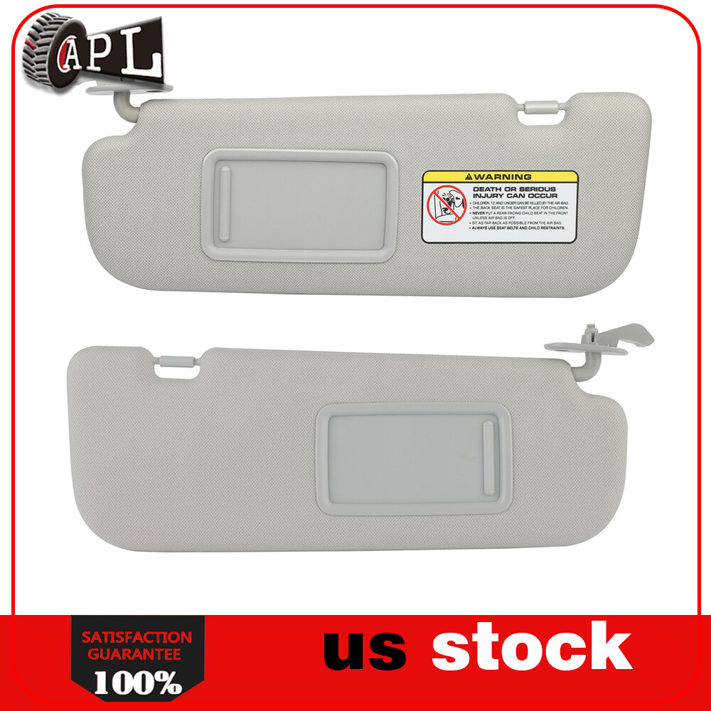 Sun Visor Right & Left Gray W/O Light For 2011-2014 Hyundai ELantra 1.8L 2.0L