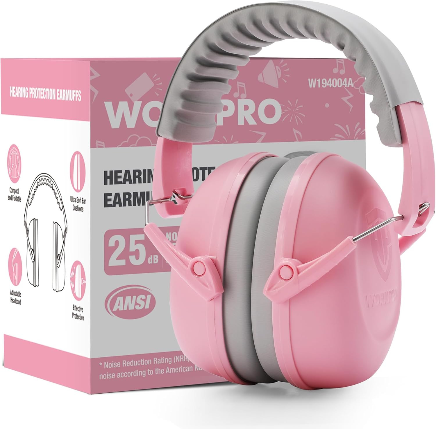WORKPRO Noise Cancelling Headphones for Kids, NRR 25dB Kids Ear Protection, Auti