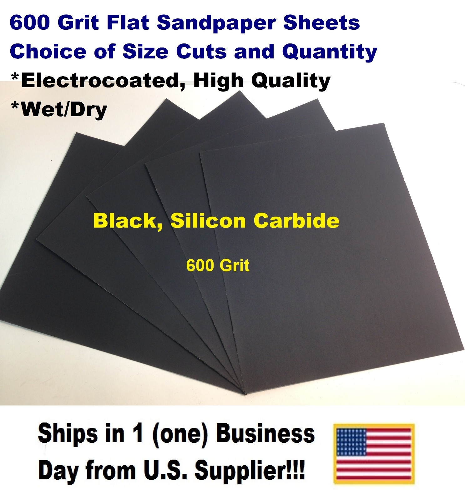 600 GRIT WET/DRY SANDPAPER SHEETS 9"X11" -CHOICE OF QUANTITY