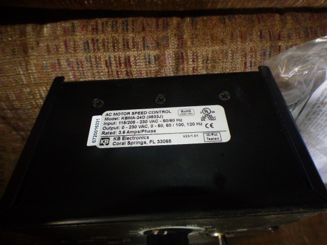KB ELECTRONICS AC MOTOR SPEED CONTROL MODEL KBMA-20D UNUSED