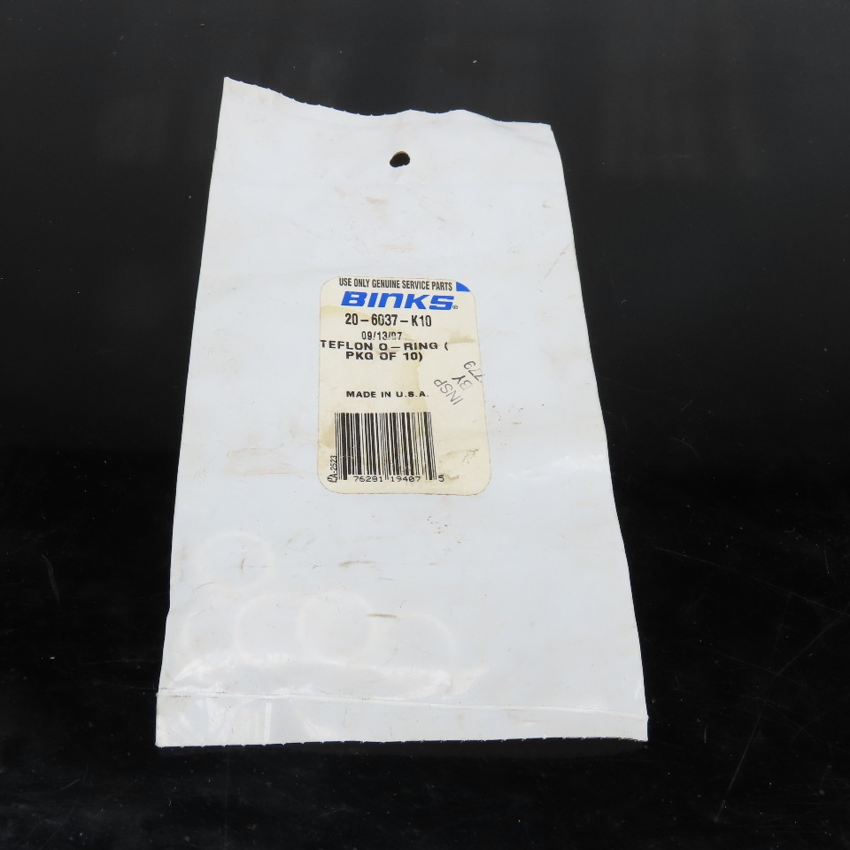 Binks 20-6037-K10 Teflon O-Ring Pack Of 10