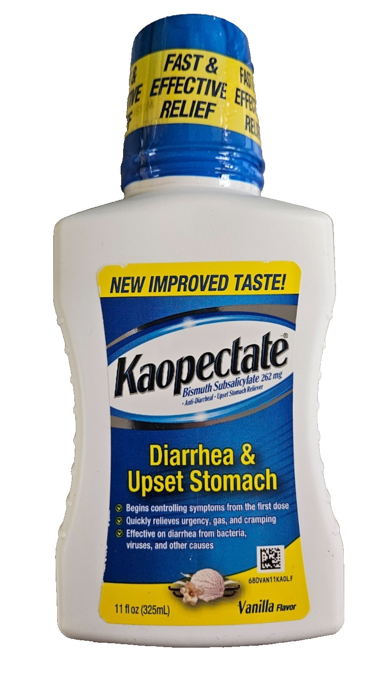 Kaopectate DIARRHEA & UPSET STOMACH Vanilla Flavor Liquid 11oz --