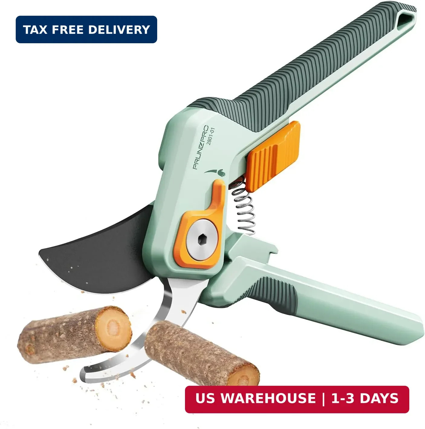 8" Pruning Shears for Gardening Ultra Sharp German Stainless Steel Blad
