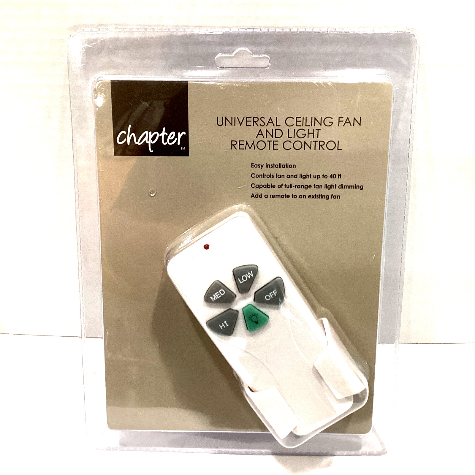 NEW CHAPTER UNIVERSAL CEILING FAN & LIGHT REMOTE CONTROL