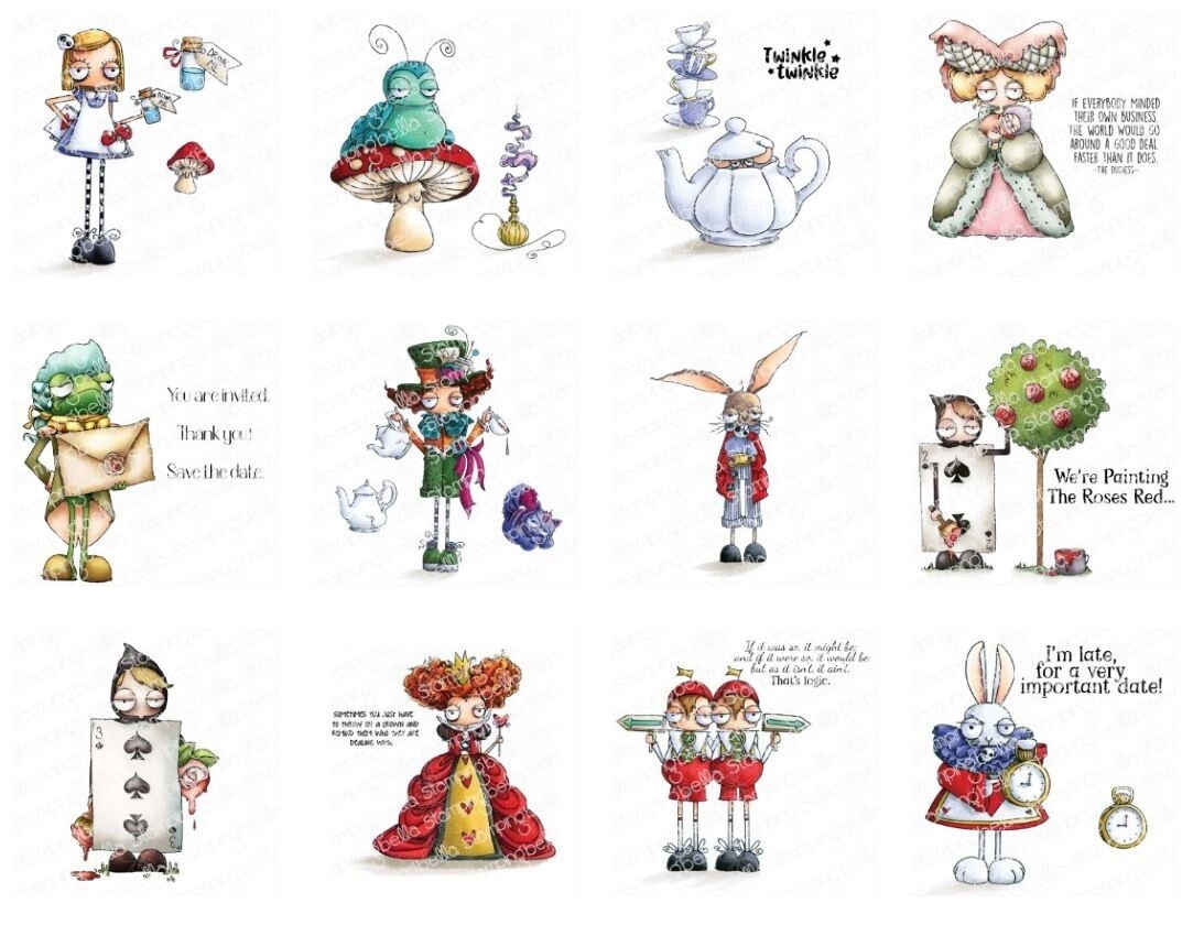 ODDBALL ALICE IN WONDERLAND THEME-Stamping Bella Rubber Stamp-Stamping Craft-AIW