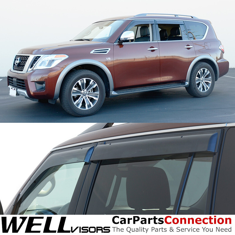 WellVisors Window Visors For 11-24 Infiniti QX56 QX80 / Nissan Armada 17-23