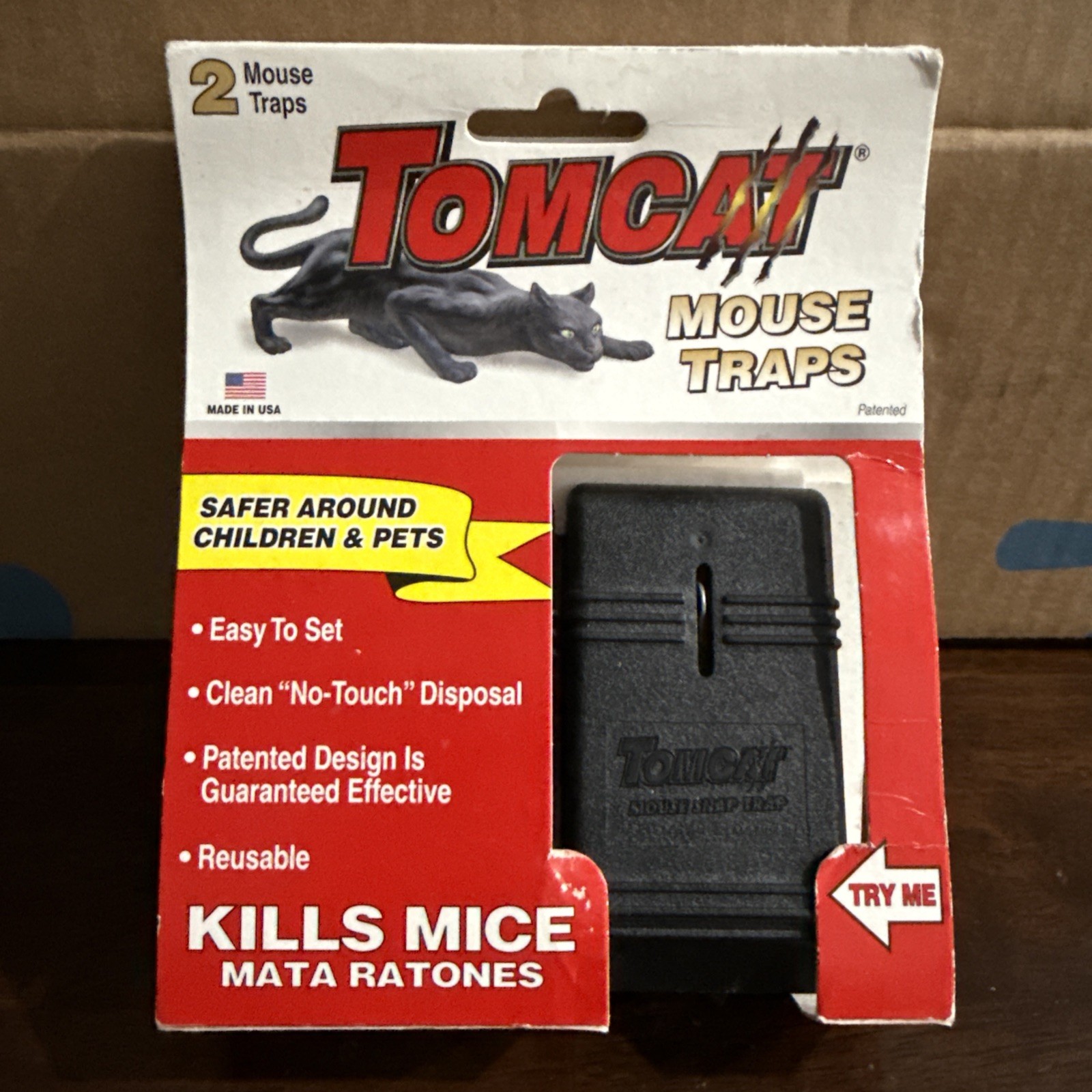TOMCAT Mouse Trap / Snap Traps- One Pack Contains 2 Traps- Brand New!