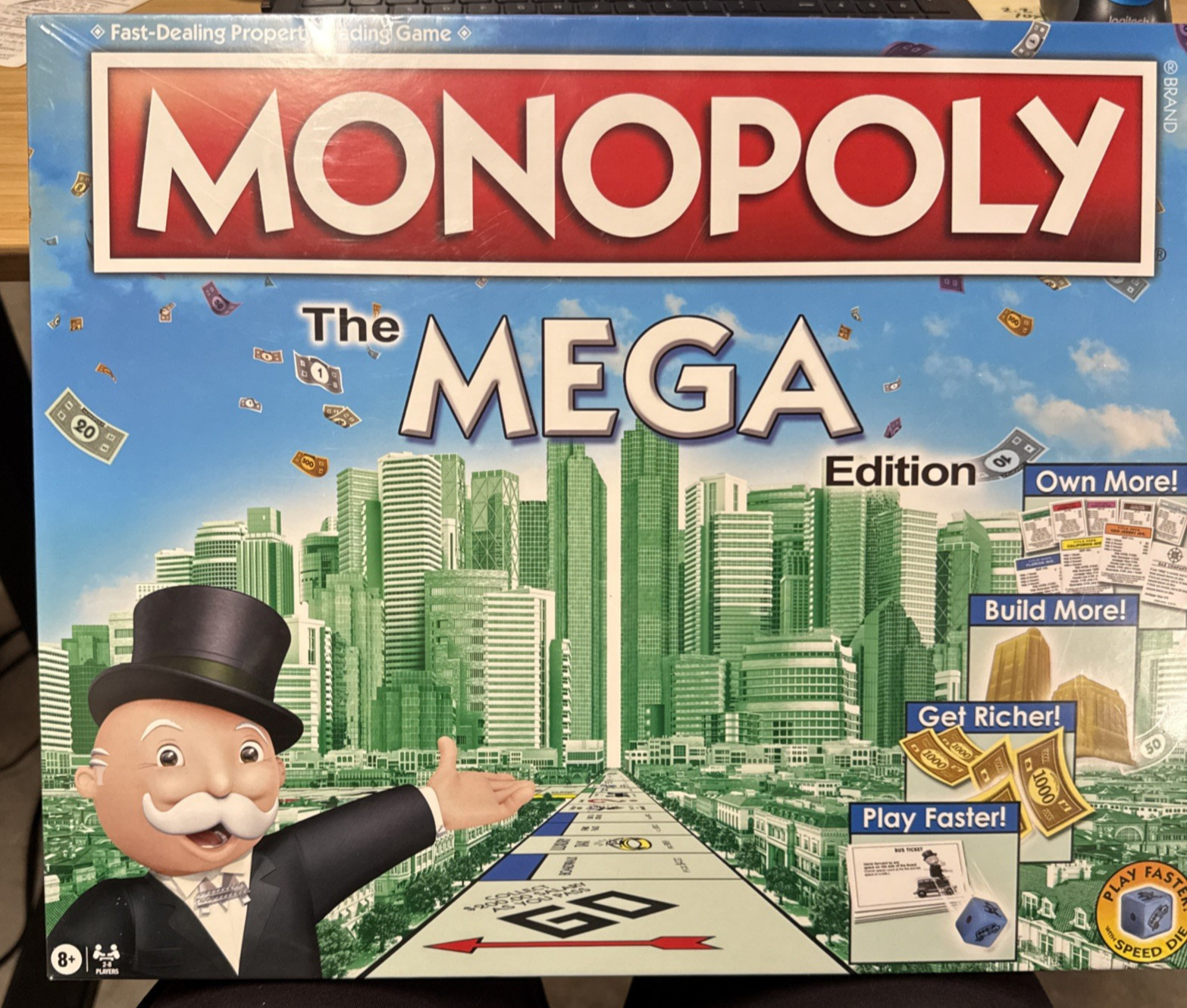 Monopoly MEGA Edition Board Game - Family Fun Game Night Kids & Adults