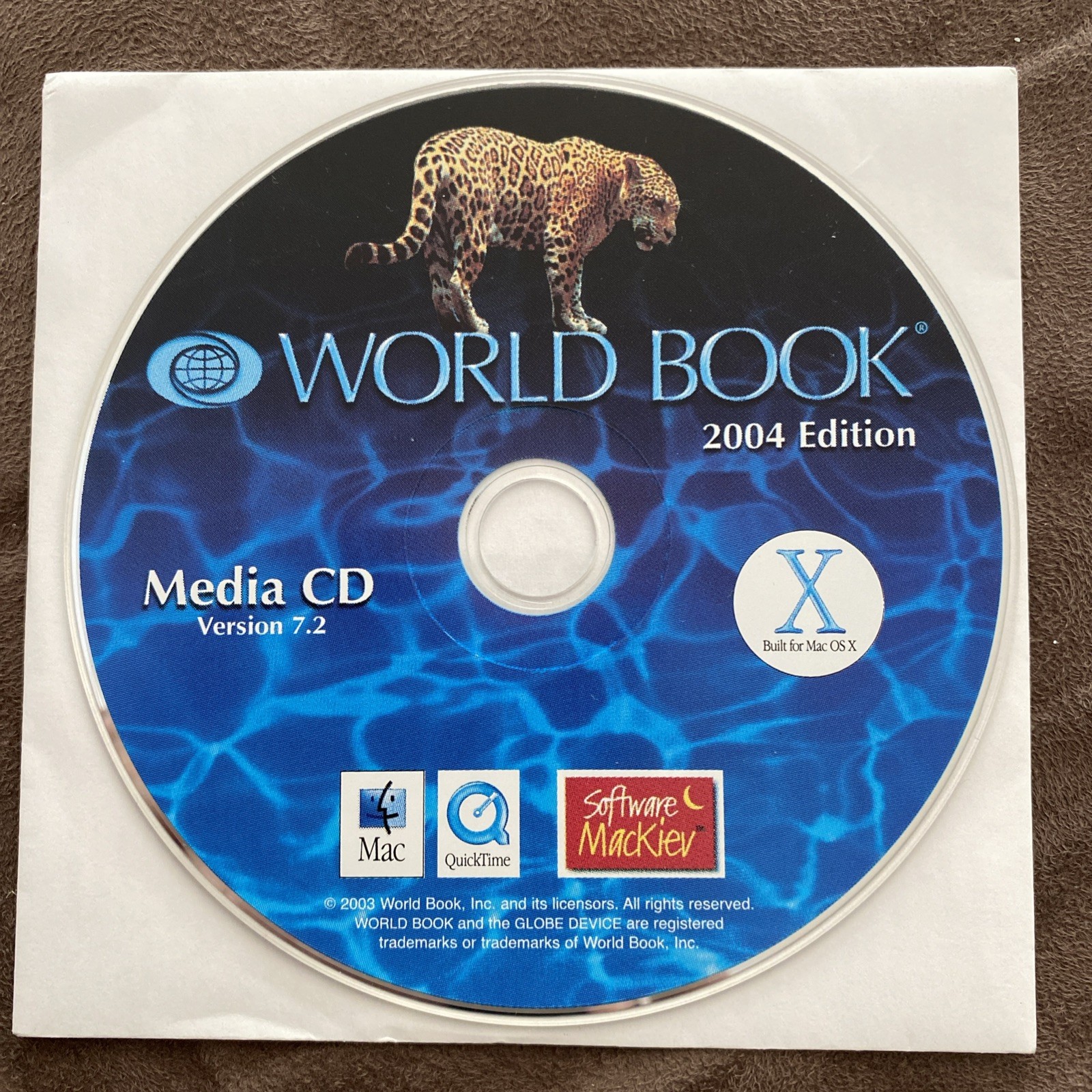 World Book 2004 Encyclopedia Version 7.2 CD ROM Built For Mac OSX