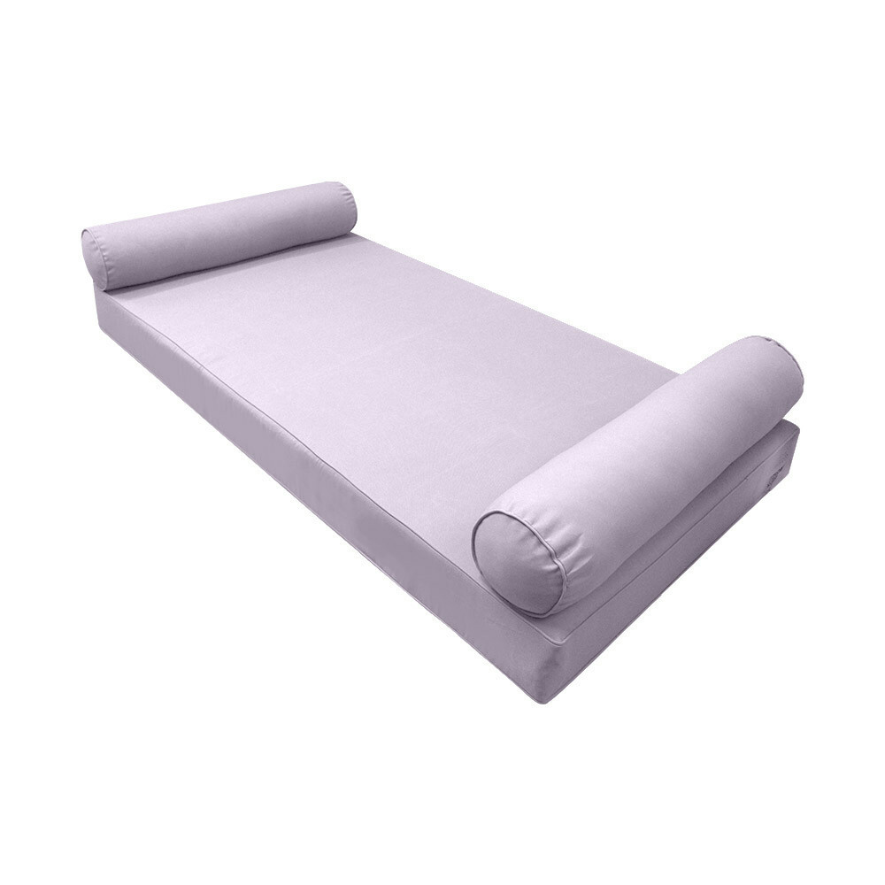|SLIPCOVER ONLY|S5 Daybed Mattress Bolster Pillow Covers Pipe Trim Twin AD107