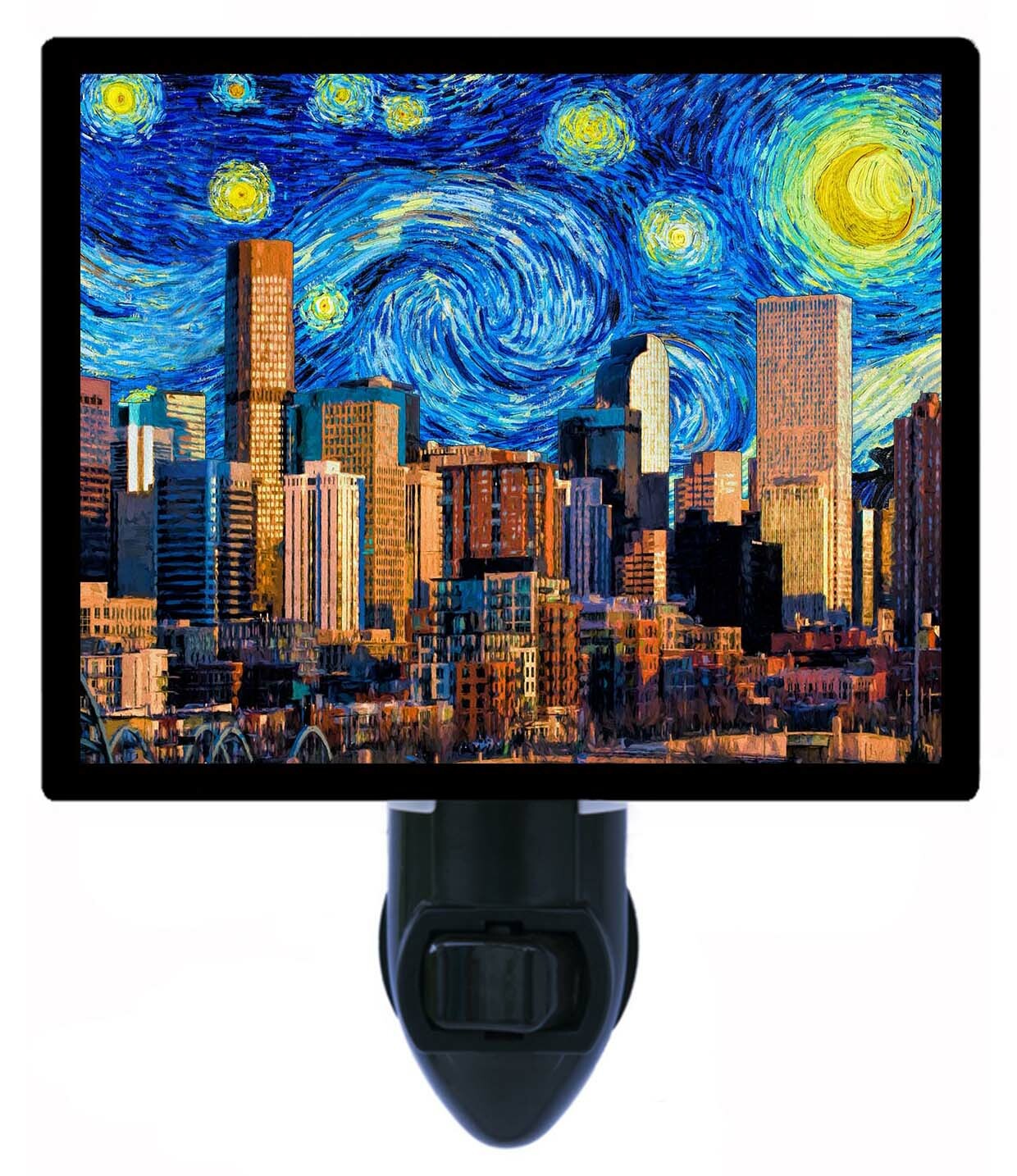 Vincent Van Gogh Decorative Photo Night Light, Denver Starry Night, Colorado