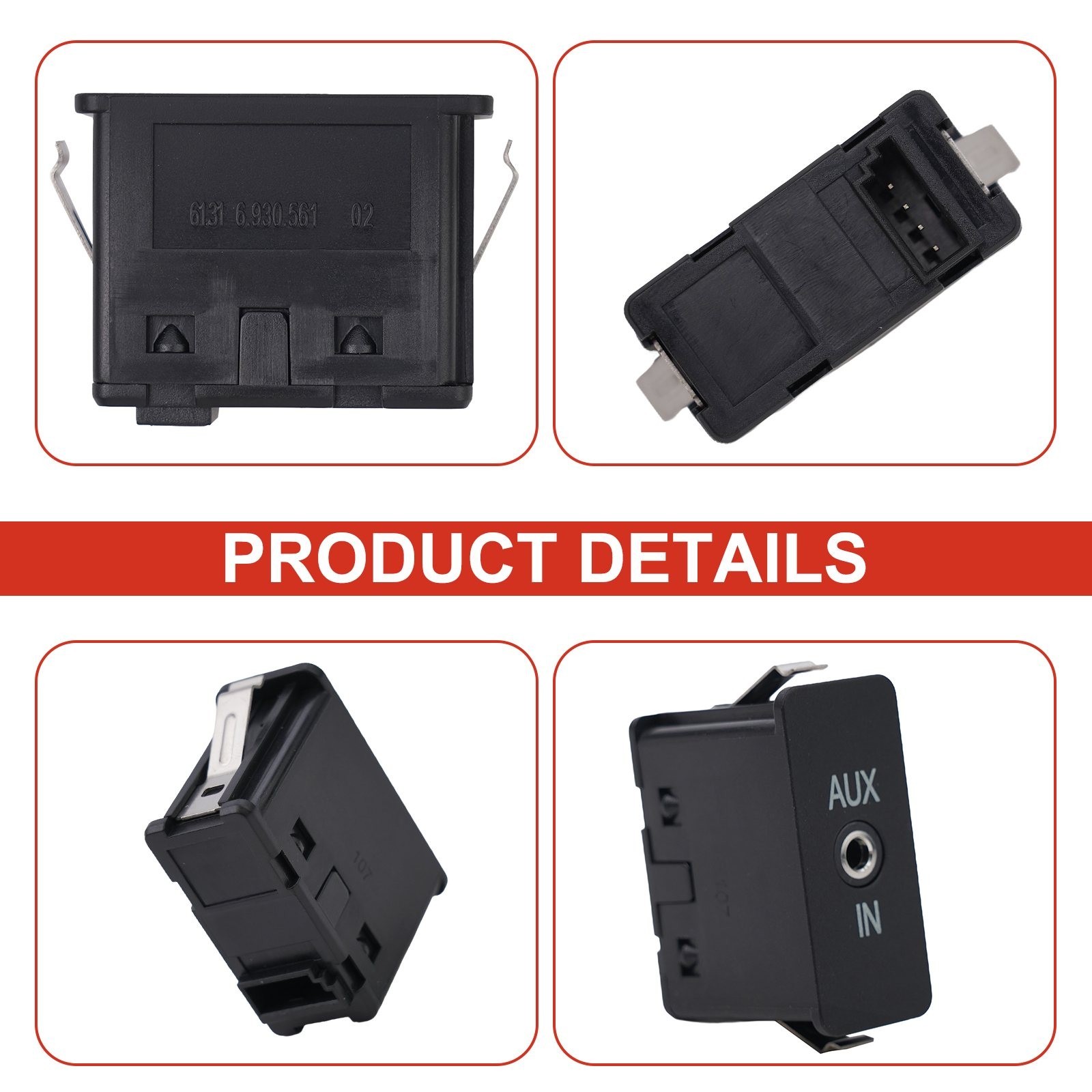 Quick and Easy to Use Audio Socket for BMW E60 E61 E81 E87 E90 X3 X5 SERIES