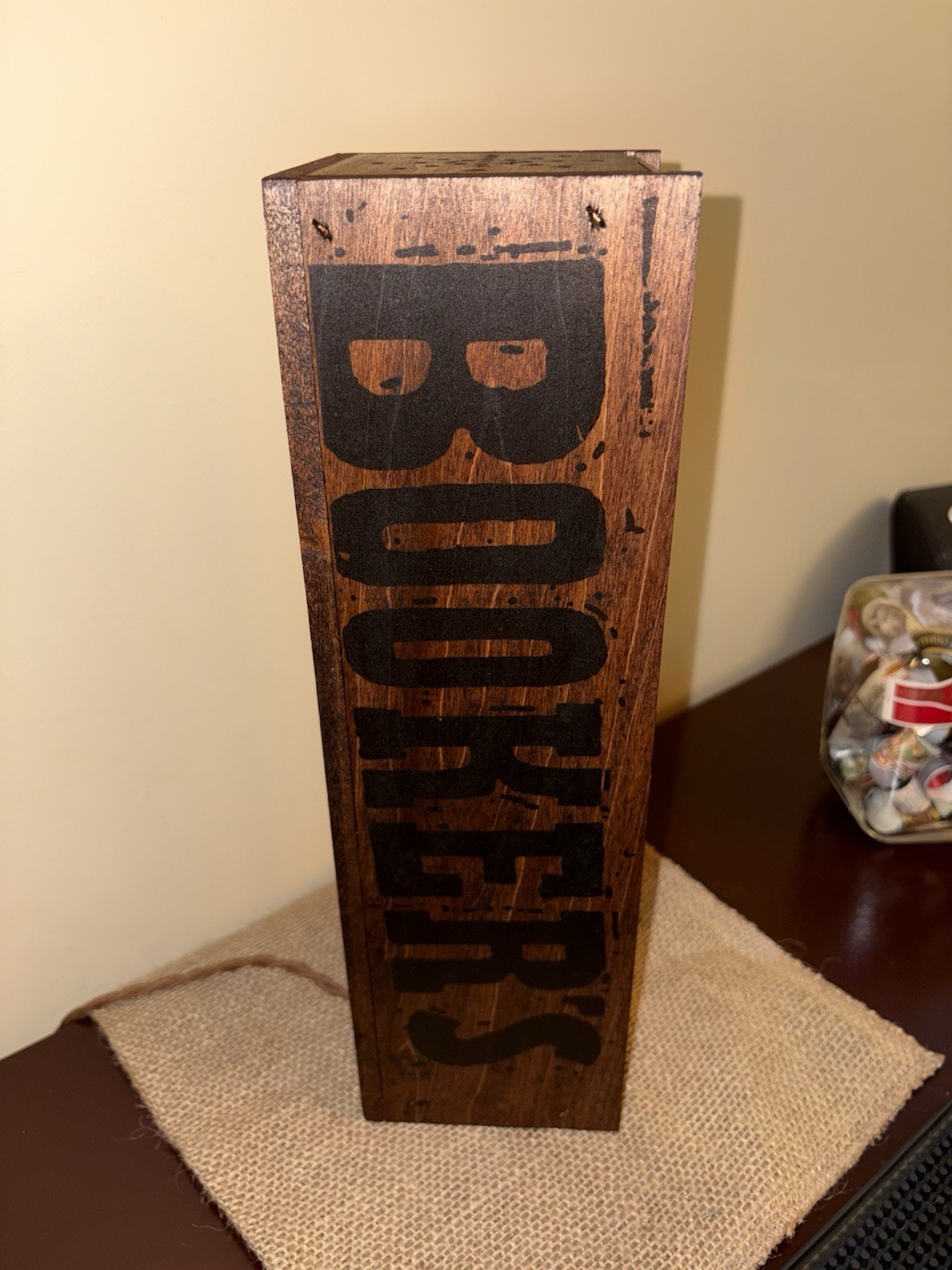 Bookers Bourbon Bottle Box Lamp
