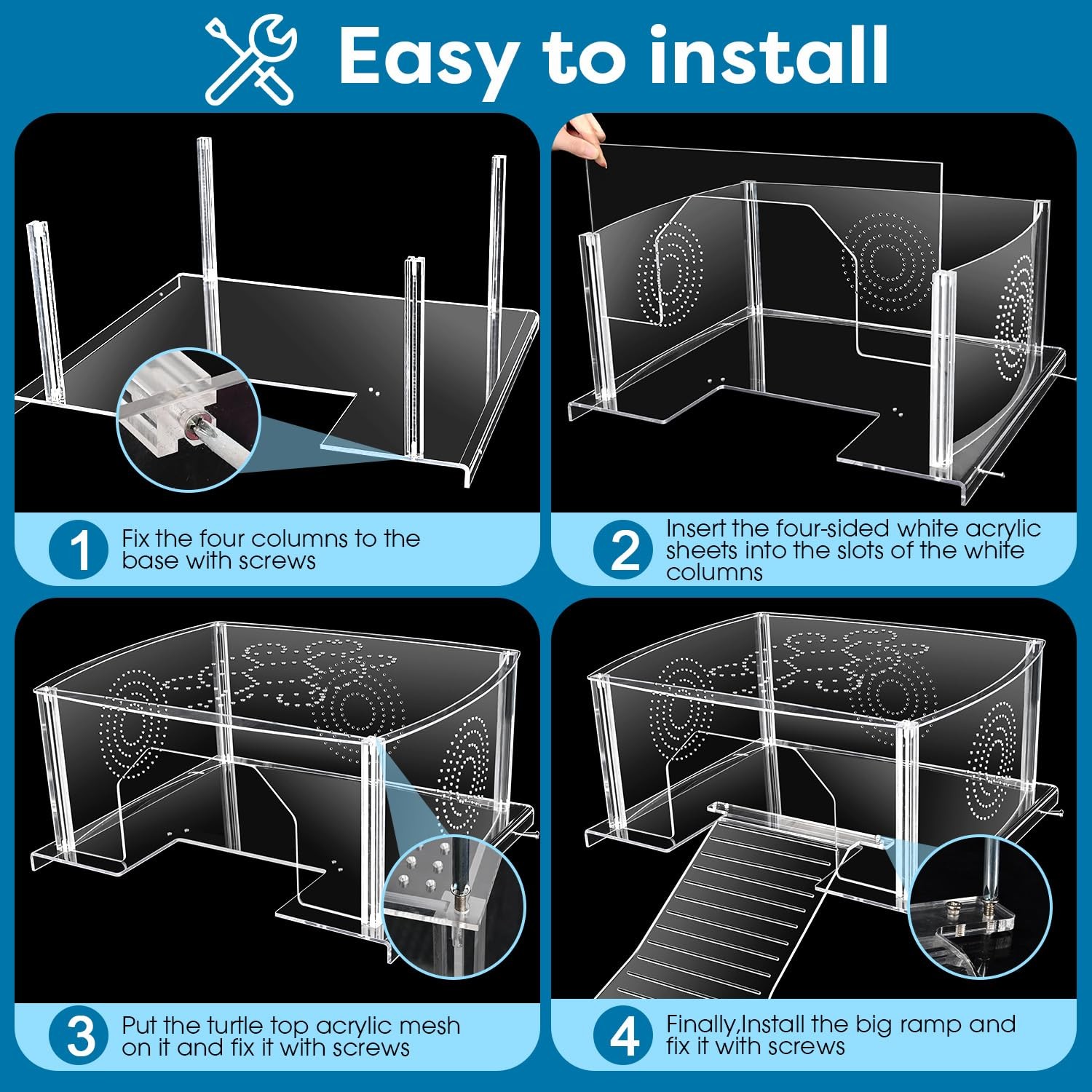 Extra Large Turtle Topper Basking Platform for Aquatic Turtles 40B/75G, Above