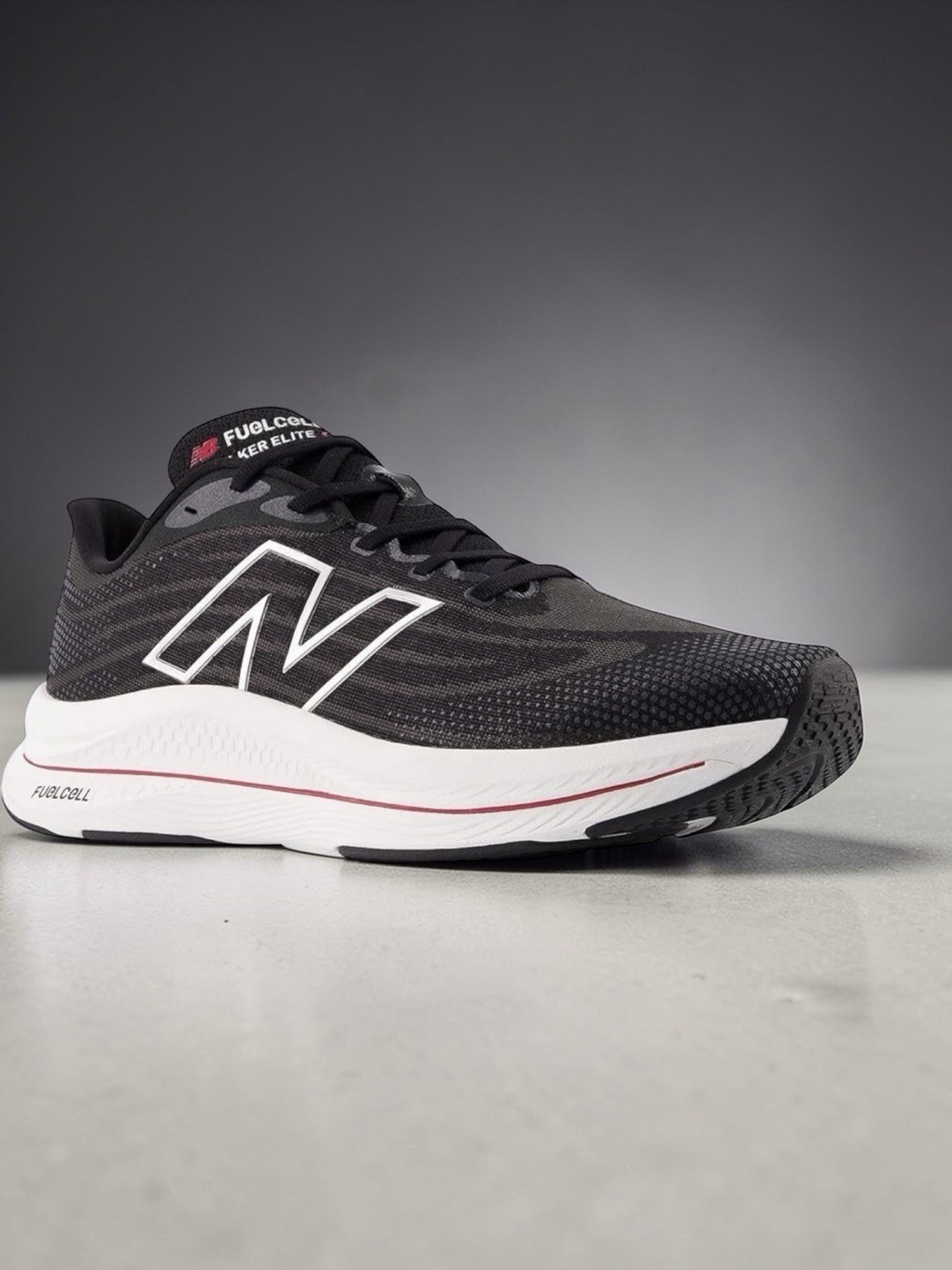 New Balance® Men 11.5 4E EXTRA WIDE FuelCell Walker Elite Sneakers in Black/Red