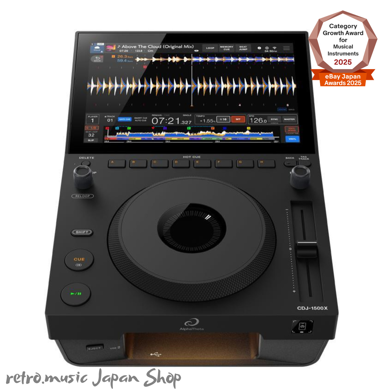 AlphaTheta CDJ-1500X Multi Player Compact DJ Player Wi-Fi Touchscreen CDJ1500X