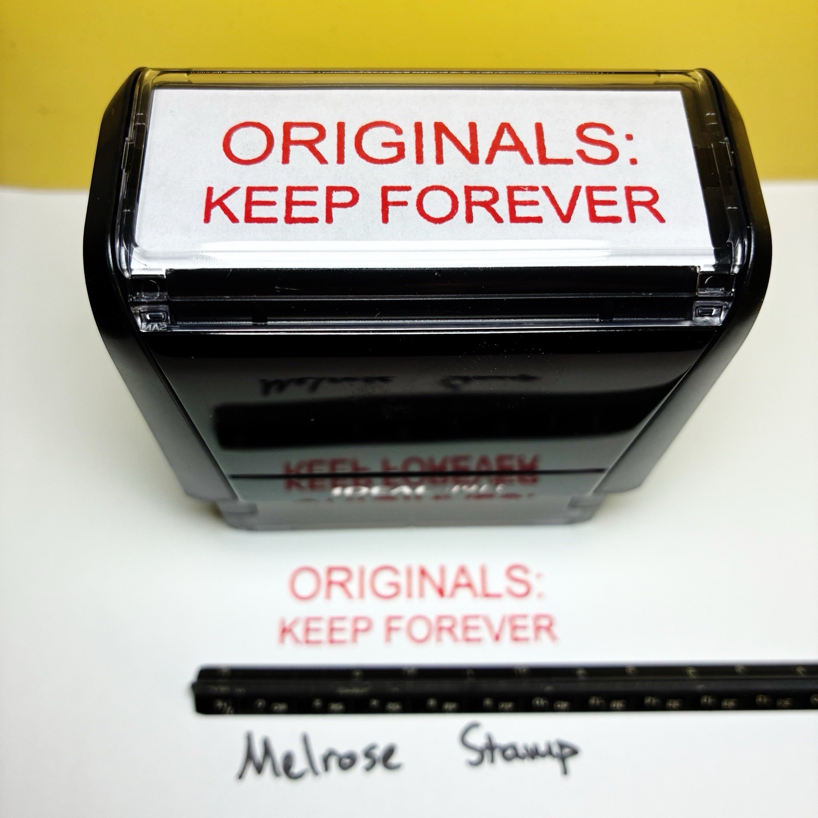 Originals Keep Forever Rubber Stamp Red Ink Self Inking Ideal 4913