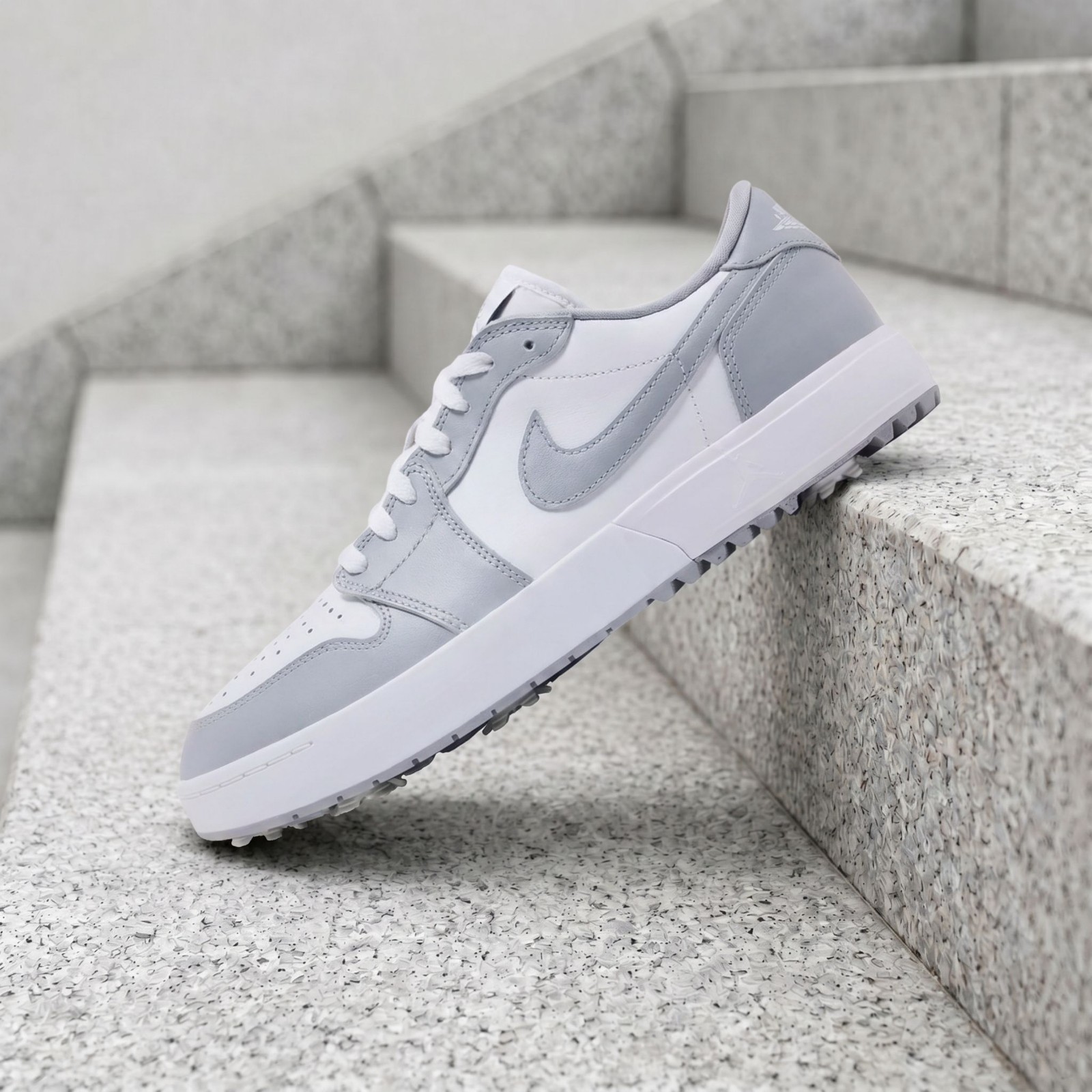 Nike Air Jordan 1 Low Golf Spiked Wolf Grey White IQ3417-001 Men's New