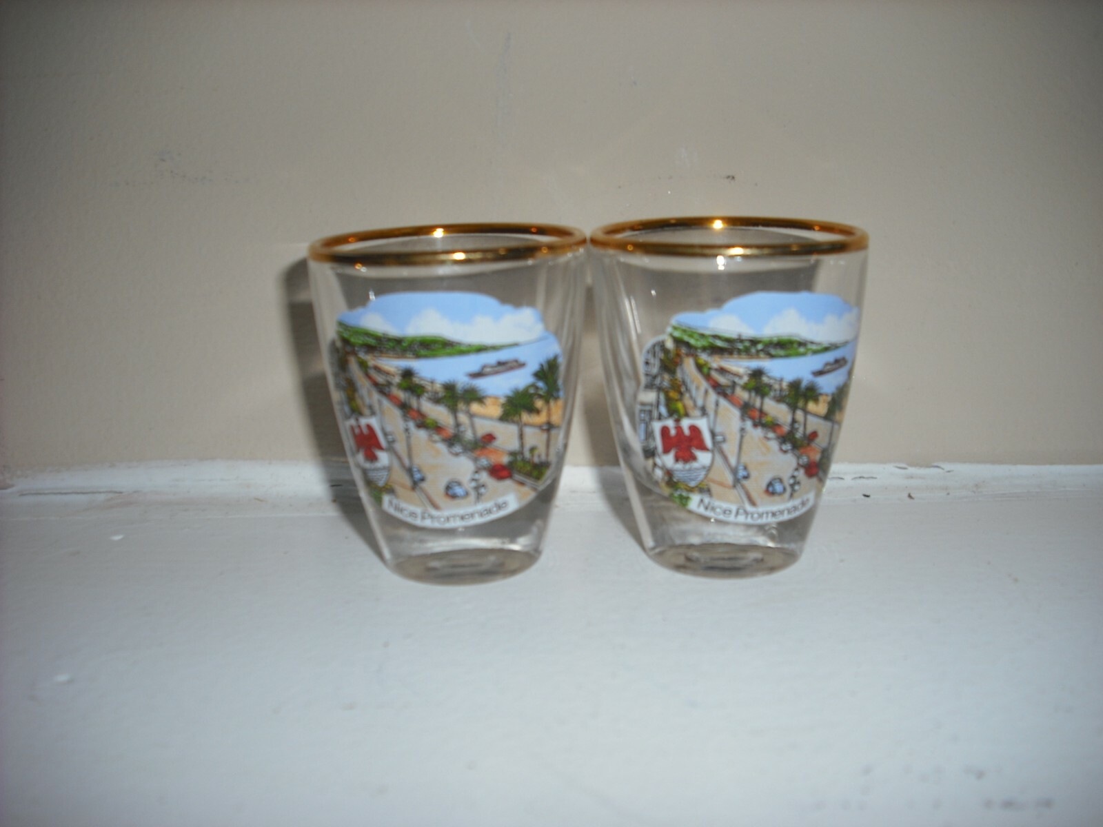 NICE PROMENADE SHOT GLASS SET OF 2 France