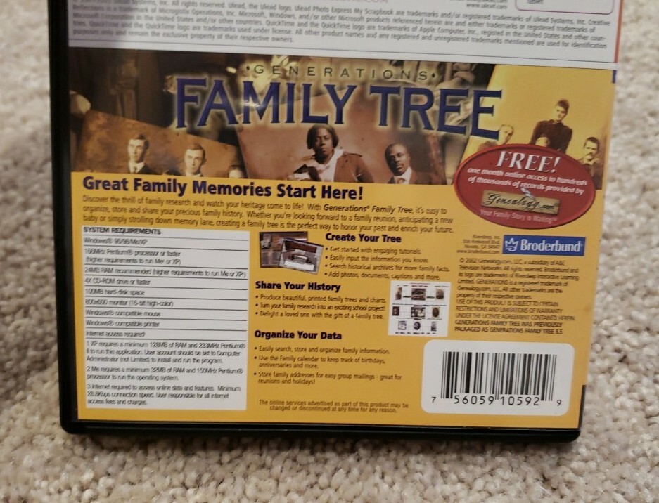 My Scrapbook 2 Creative Reflections Edition & Generations Family Tree PC Program