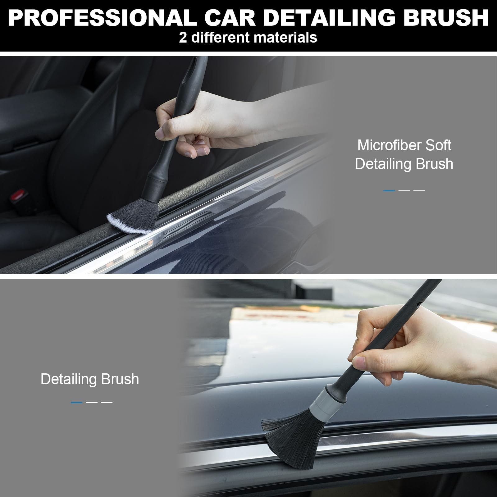 THINKWORK Car Interior Cleaning Kit, Duster Detail Brush,...