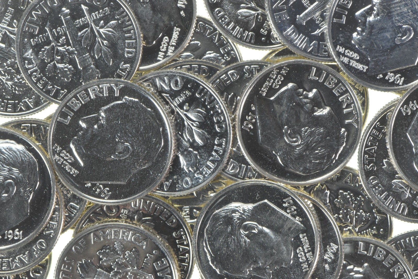 1961 Proof Silver Roosevelt Dime Roll