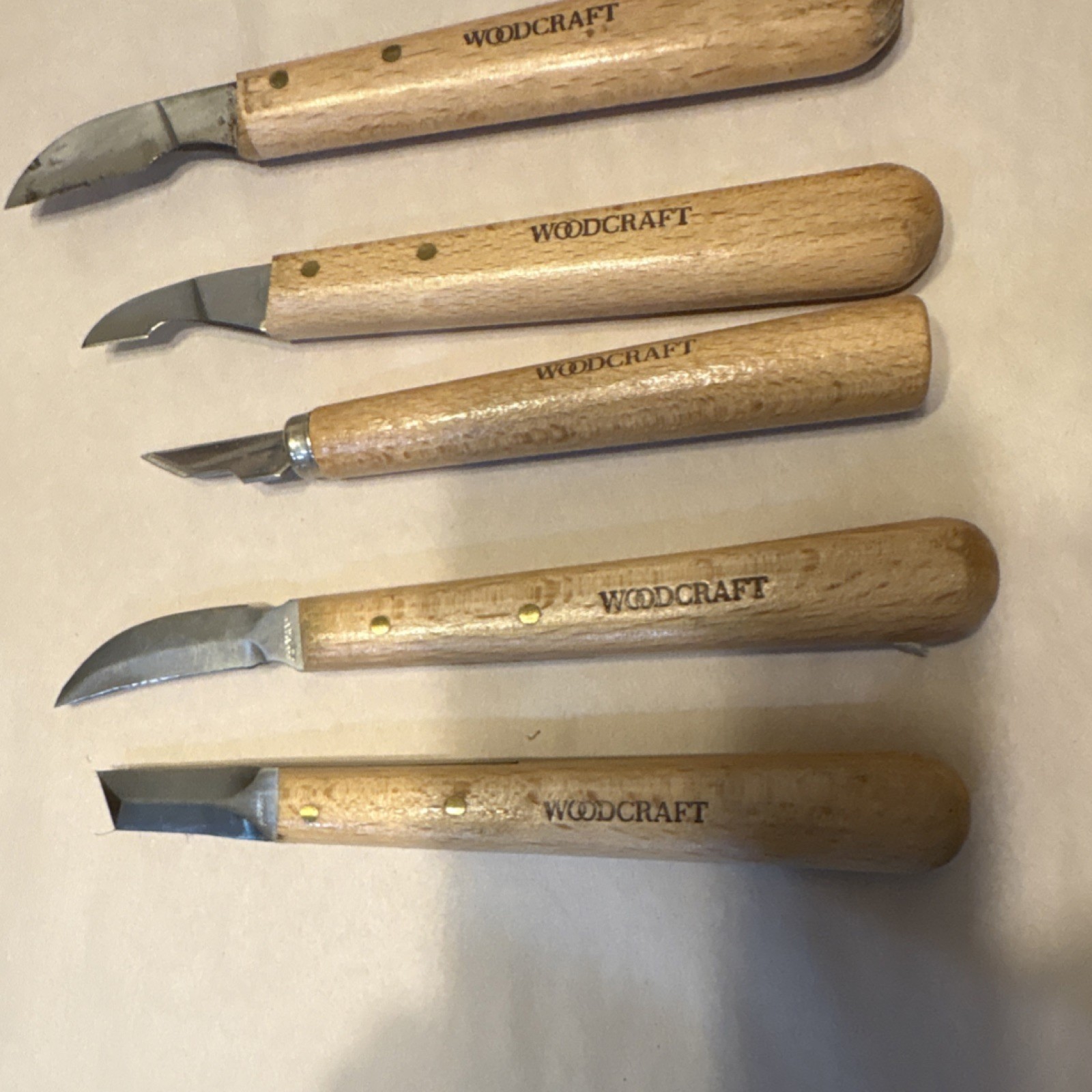 Woodcraft Set of 5 Carving Knives Hand Tools for Wood Carving Projects