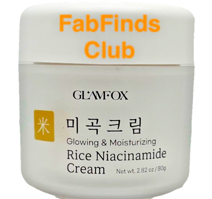 Korean GLAMFOX Rice Niacinamide Cream Glowing Moisturizing Glass Skin Exp. 2028