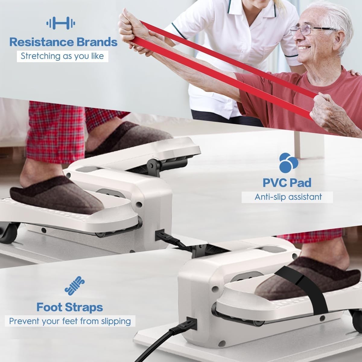 Ellipse Electric Elliptical Machine Under Desk Leg Exerciser Fully Assembled LCD
