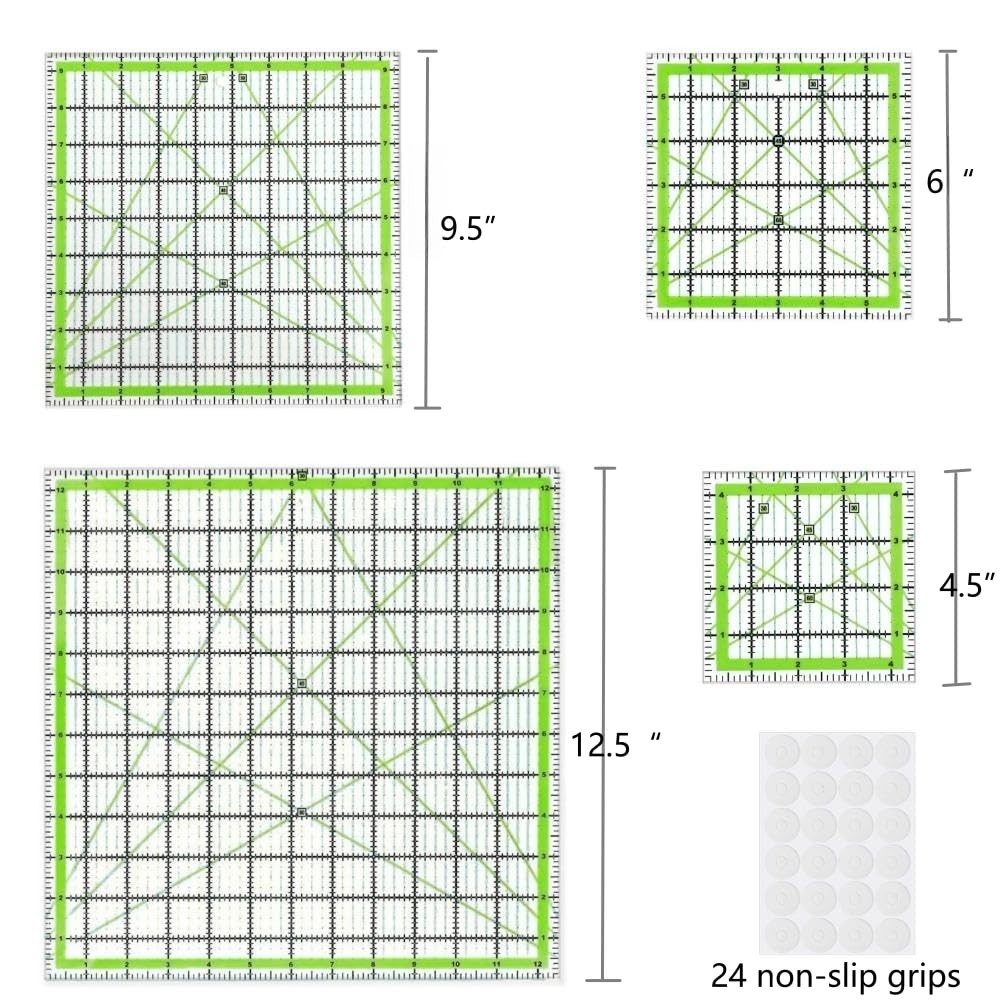 Precision Cutting Quilting Rulers - 7-Piece Set for Optimal Crafting Experience