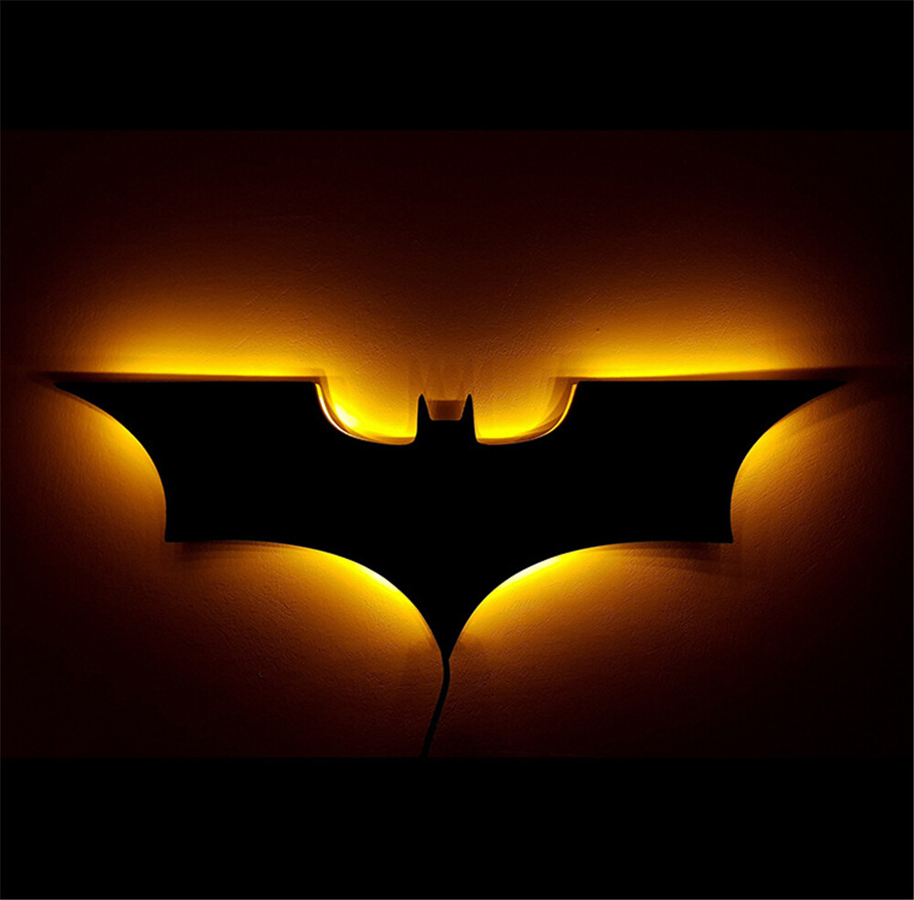 The Batman Logo LED Night Light Lamp Bedroom Wireless Remote Control Xmas Gift