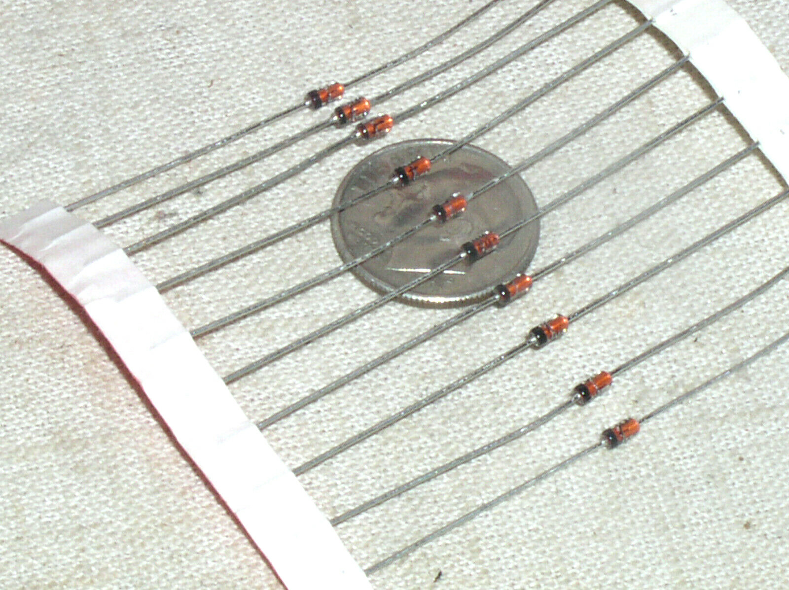 10 NEW NOS FAIRCHILD 1N4454 ULTRA FAST DIODE RECTIFIER 50V 200mA DO-204AH USA