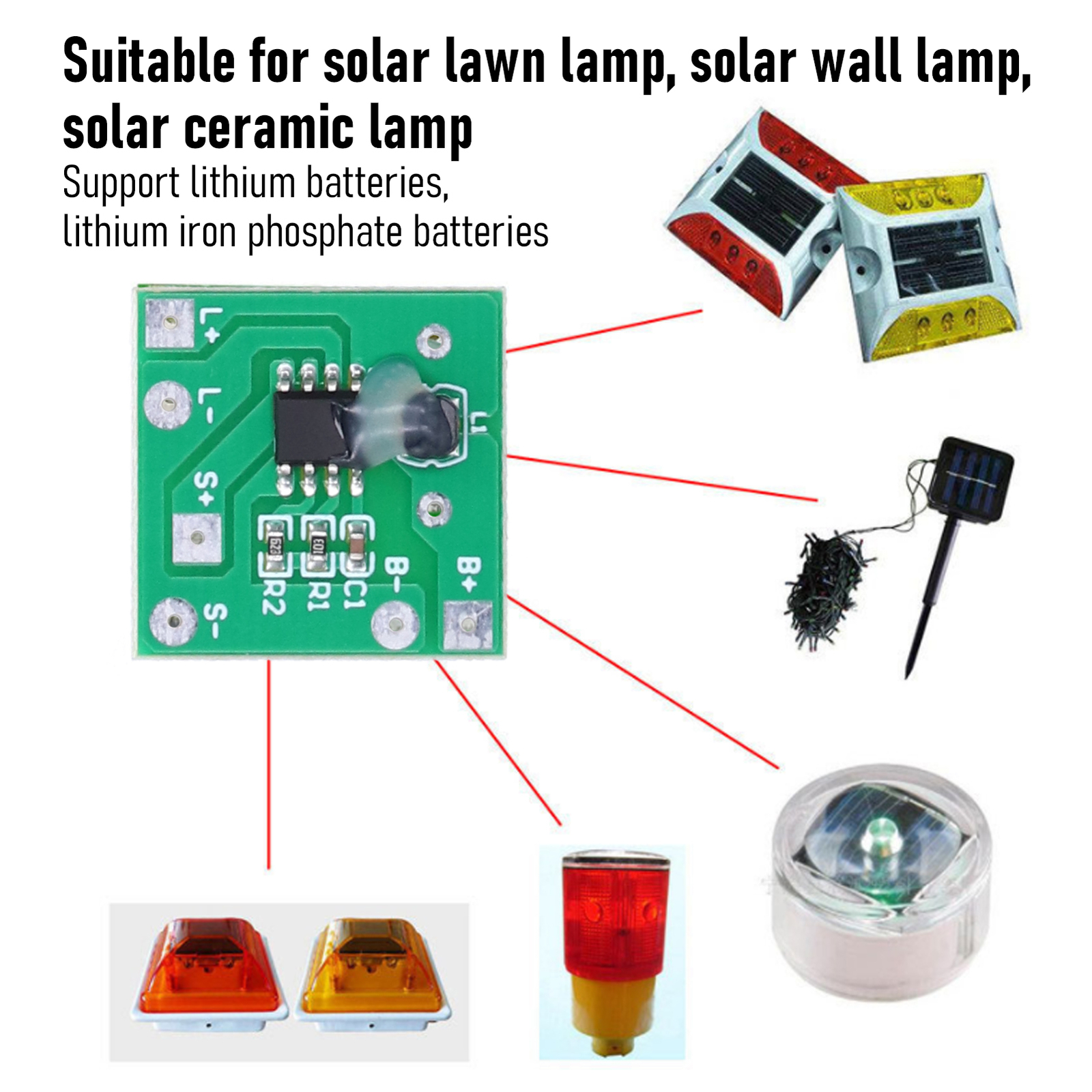 5pcs Solar Controller Board Battery Charging Controller Circuit Board