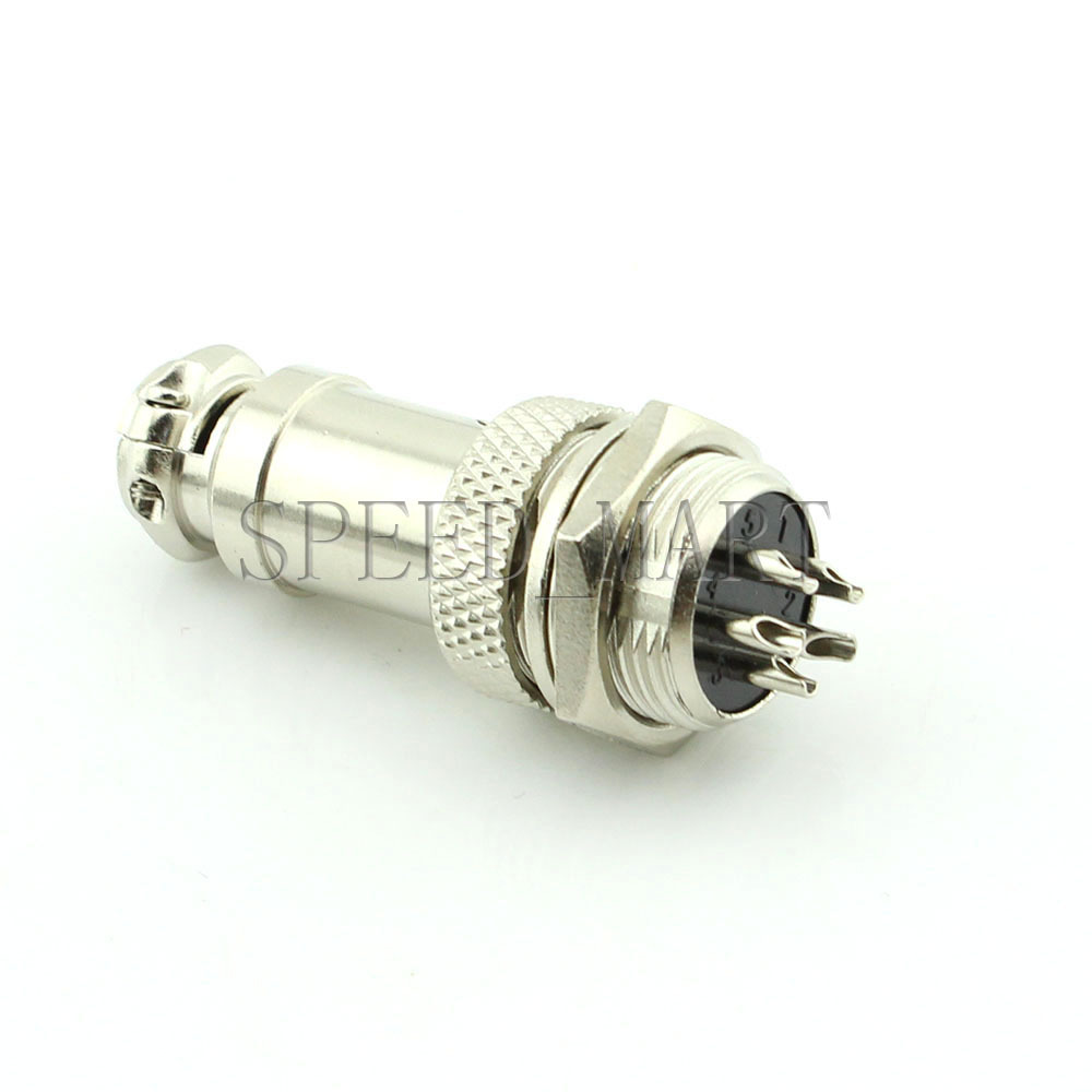 Aviation Plug GX16-4 4pin 16mm Male & Female panel Metal Connector