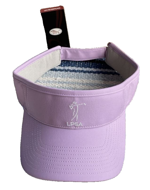 ✅NEW! LPGA Women's Pinkish Purple Golf Sports Visor Hat Adjustable Strap Back
