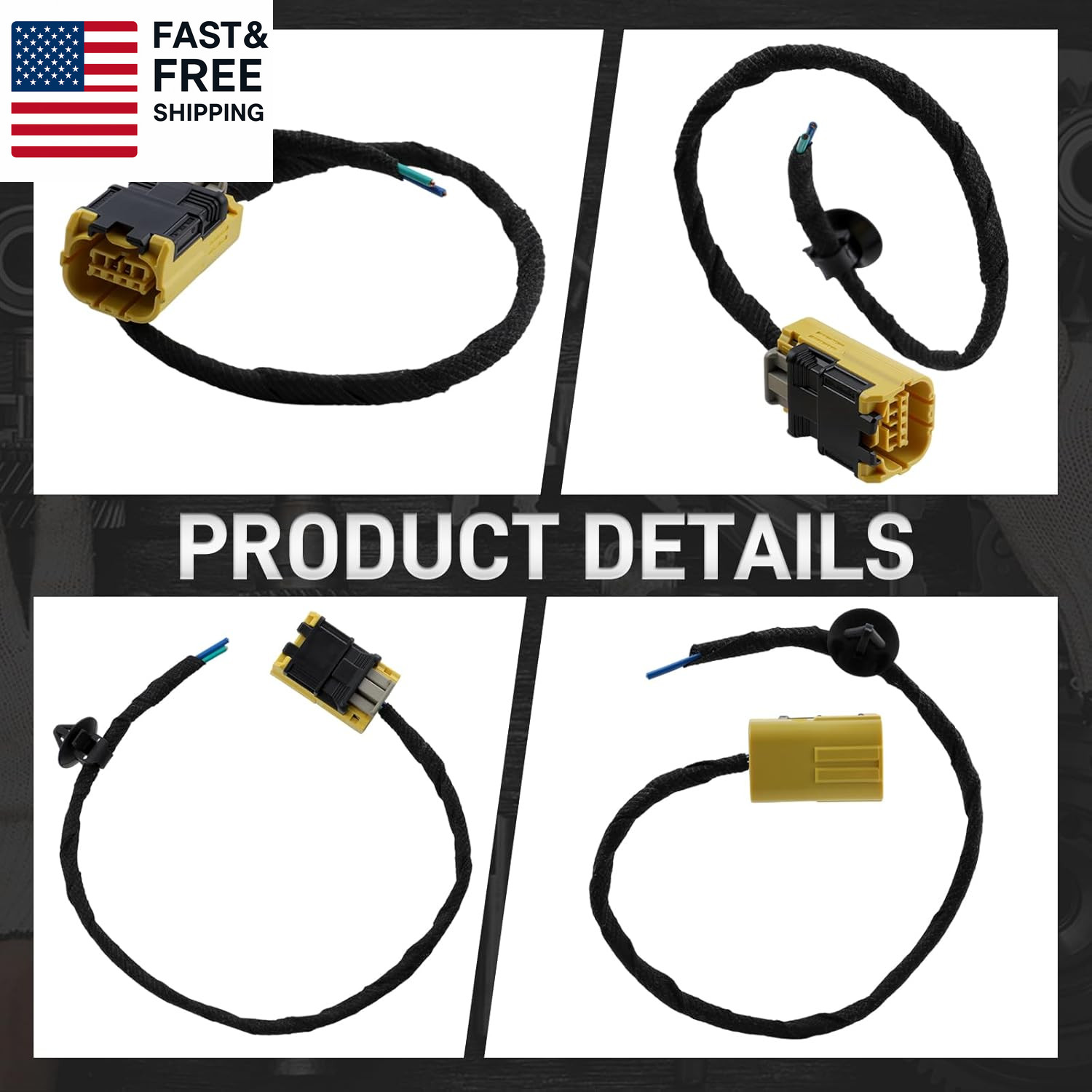 Front Impact Sensor Pigtail Connector Plug Wiring Harness Compatible with Hond