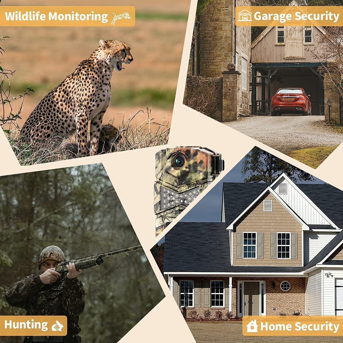 WOSODA 2 Pack Trail Camera with Night Vision Motion Activated Waterproof,30MP...