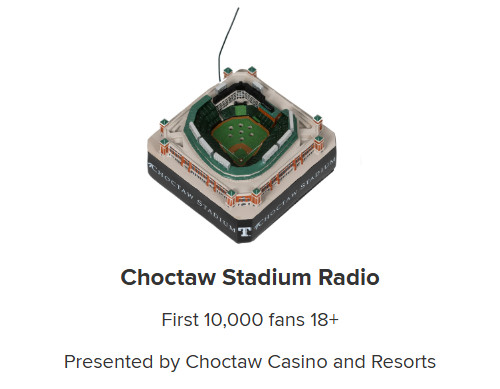 Texas Rangers Choctaw Stadium Radio 7/24/2026 **PRESALE**