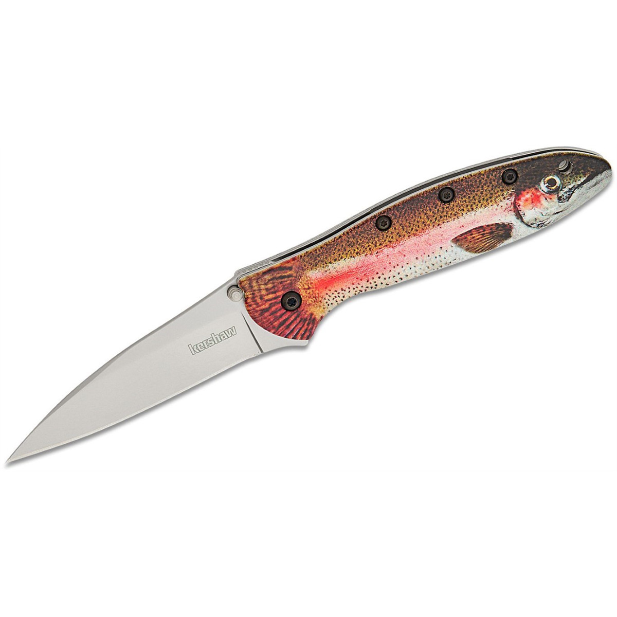 Kershaw 1660TROUT Leek Rainbow Trout Folding Knife 3in Blade