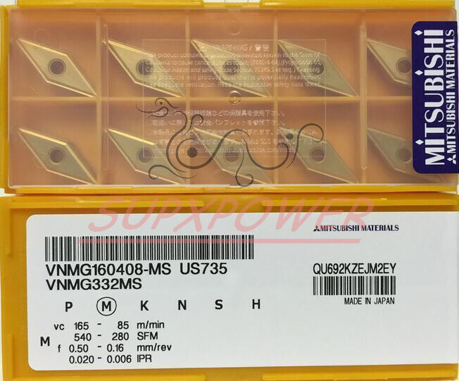 New  MITSUBISHI VNMG160408-MS US735 Carbide Insert VNMG160408MS US735 (10PCS)