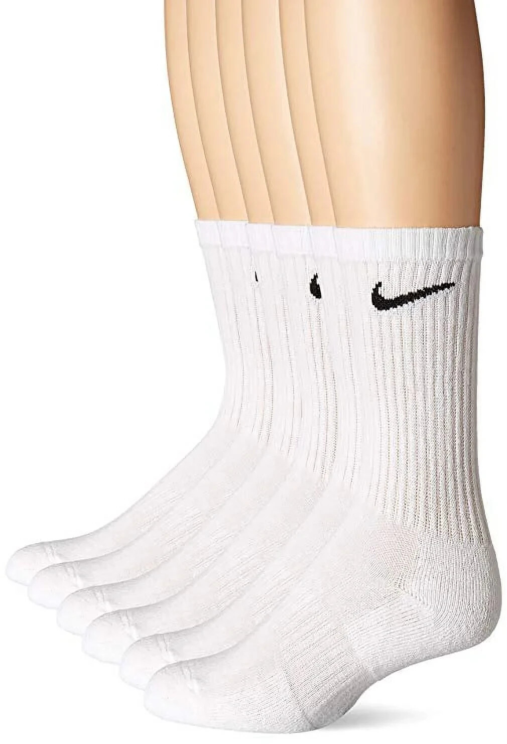 Nike Everyday Cushioned Dri-FIT Size M - 6 Pairs, White (SX4446-100)