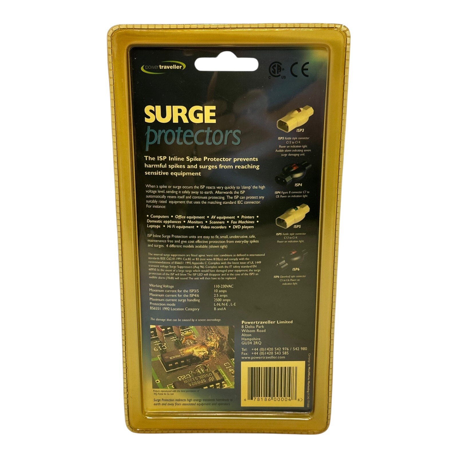 POWERTRAVELLER ISP5 SURGE PROTECTOR NEW/UNUSED SURPLUS