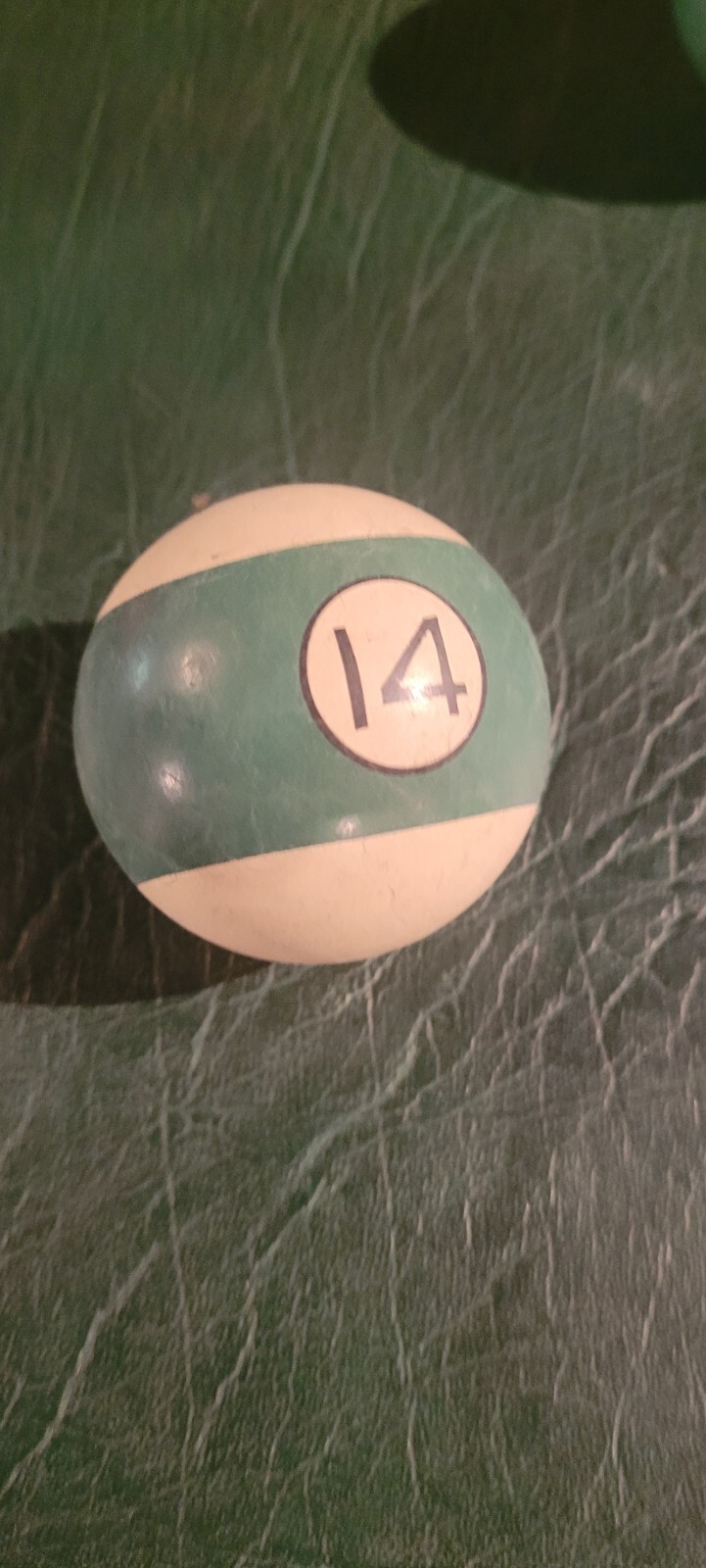 Vintage 14 Clay Billiard Ball Pool