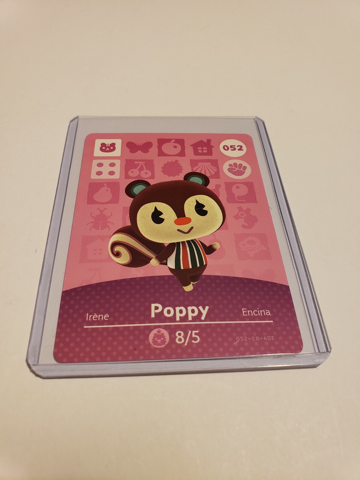 !SUPER SALE! Poppy # 052 52 Animal Crossing Amiibo Card AUTHENTIC Series 1 NEW!